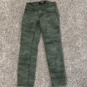 Camo print jeans